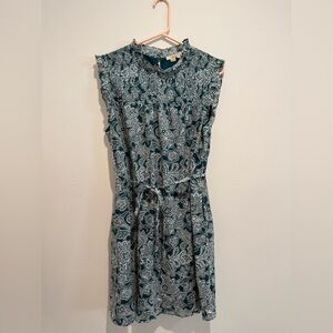 Boden cotton floral ruffle tie dress size 12